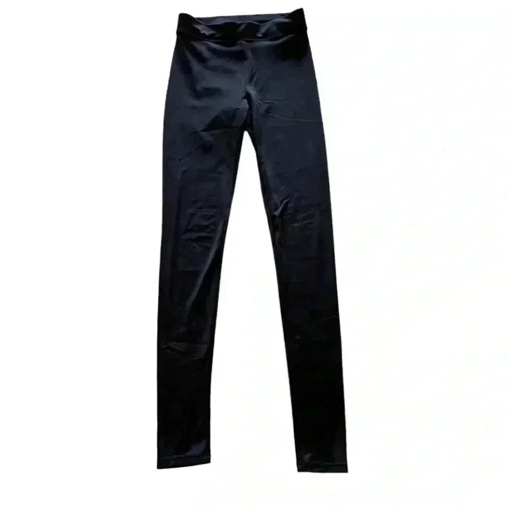 Pink Victoria’s Secret Vintage Y2K Black Skinny Leggings Yoga Sporty Pants SZ XS